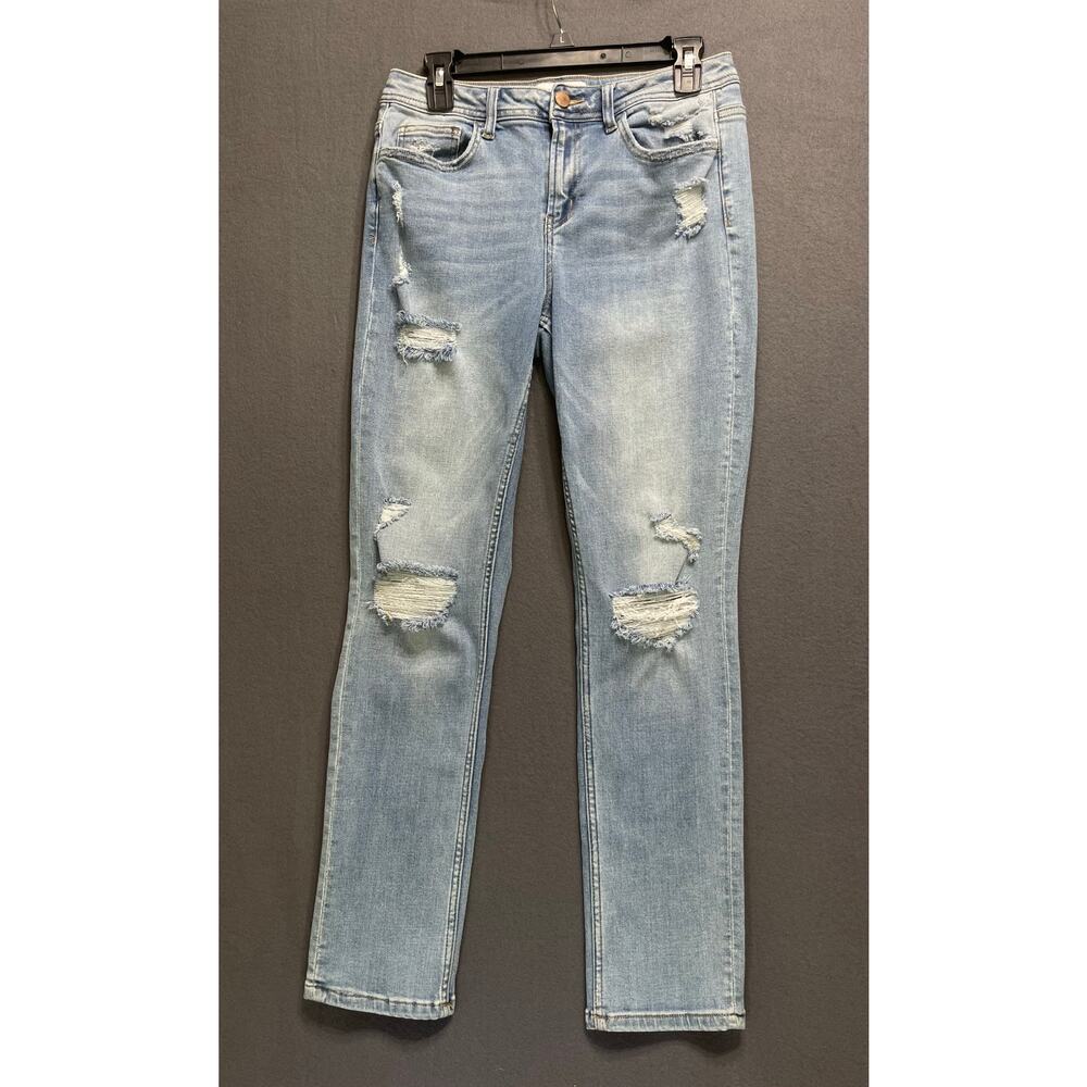 Flying Monkey Jeans Women's Distressed light wash Jeans sz 26 chic effortless